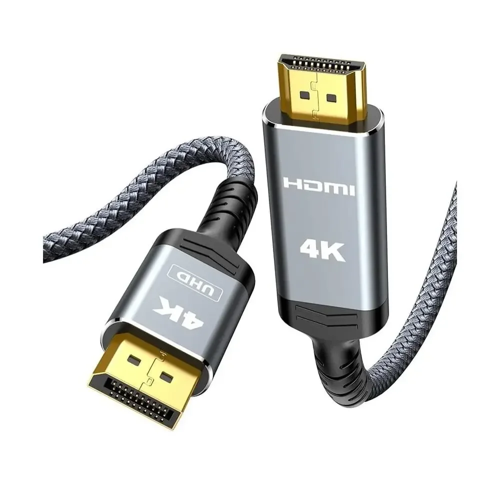 4K‎ DisplayPort to HDMI, 6.6ft Uni-Directional 1.4 Cable 4K@30Hz, 2K@60Hz